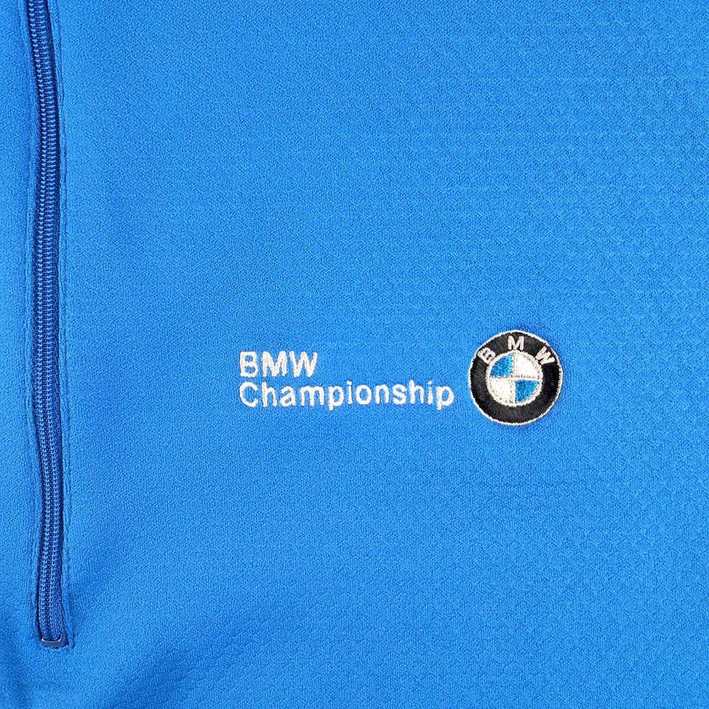 Nike Golf Pullover Men L Blue Cog Hill BMW Championship 1/4 Zip Tour Performance - Picture 2 of 13